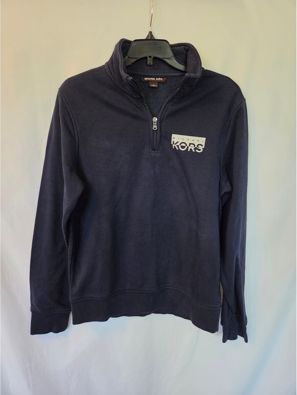 Michael Kors Navy Blue Quarter Zip Sweatshirt Size S
